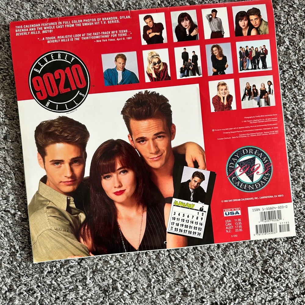 Beverly Hills 90210 Cast Calendar